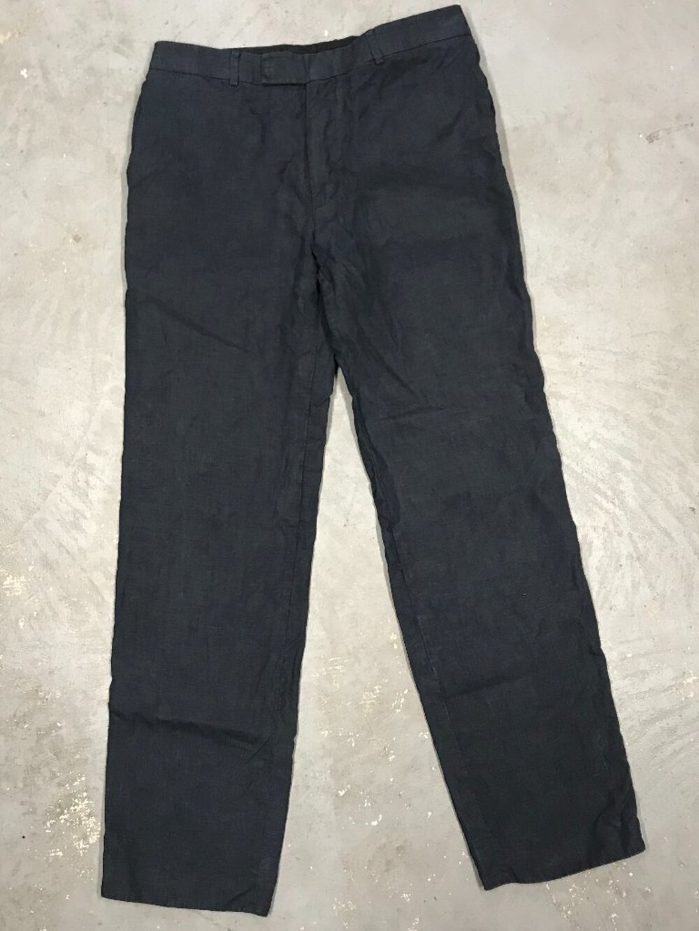 Hugo Boss 100% Linen Pants Navy Blue Trousers 32x32